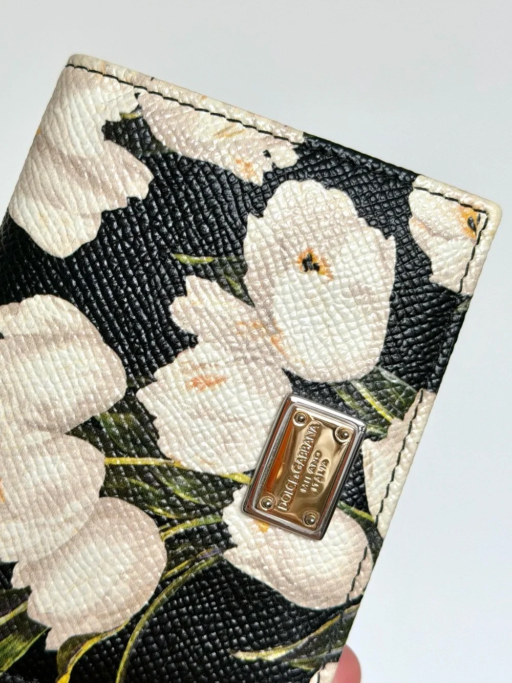 Dolce & Gabbana Tulip Print Compact Wallet